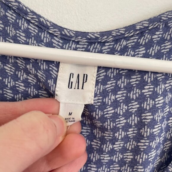 GAP Sleeveless Wrap Jumpsuit Periwinkle Blue / Purple Surplice Cropped NO BELT M - Picture 5 of 13